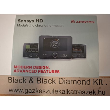 Sensys HD modulációs termosztát fekete színű